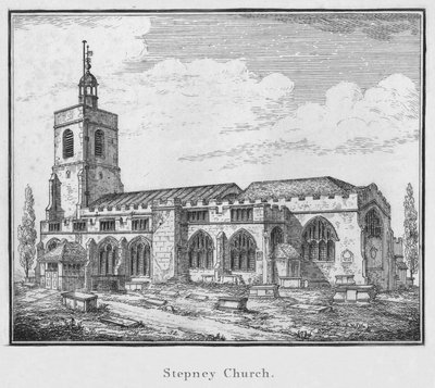 Igreja de Stepney, c1792 de Unbekannt