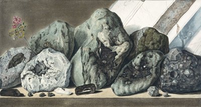 Pedras e cristais do Monte Vesúvio, c 1770 de Unbekannt