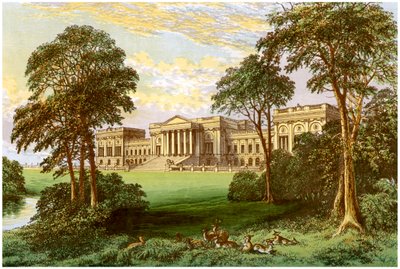 Stowe Park, Buckinghamshiere, casa do duque e marquês de Buckingham e Chandos, c1880 de Unbekannt
