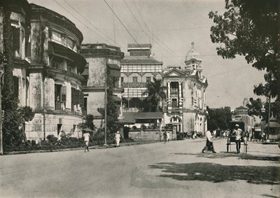 Strand Road, Rangum. - Correios, Banco Imperial da Índia. Alfândega à distância, 1900. de Unbekannt