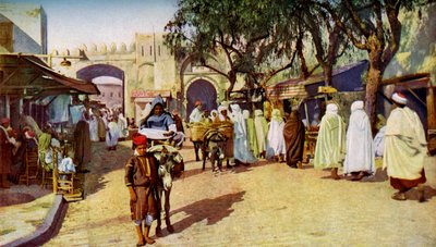 Cena de rua, Kairouan, Tunísia, c1924 de Unbekannt