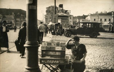 Cena de rua, Moscou, URSS, meados da década de 1920 de Unbekannt