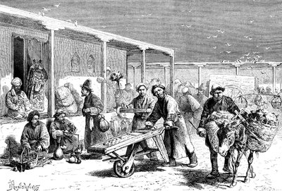 Cena de rua, Yarkand, c1890 de Unbekannt