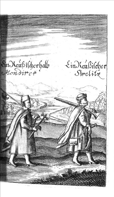 Streltsy de Georg Adam Schleissing Derer, ambos Czaaren em Reussland Iwan e Peter Alexewiz, 1693 de Unbekannt