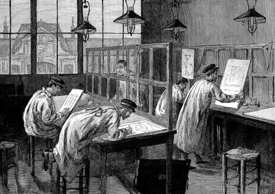 Alunos da Escola Central de Artes e Manufaturas, Paris, 1887 de Unbekannt