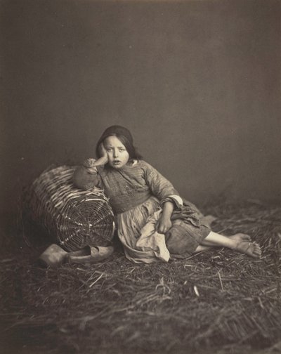 Estudo de uma jovem camponesa, c. 1860 de Unbekannt