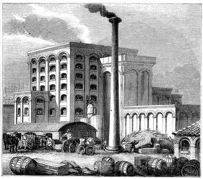 Refinaria de açúcar, Southampton, Inglaterra, inaugurada em 1851 de Unbekannt