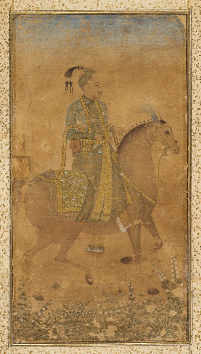 Sultan Abdullah Qutb Shah 1614-74 a cavalo, c. 1635 de Unbekannt