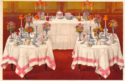 Mesas de jantar com buffet, c1907. de Unbekannt