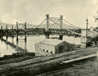 Ponte de suspensão, sobre o Fitzroy, 1901. de Unbekannt