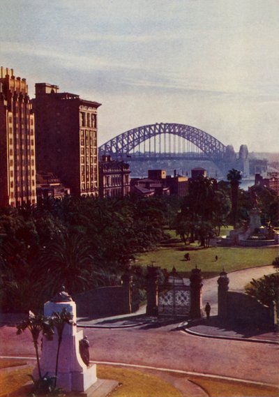 Sydney Harbour Bridge da cidade, c1948. de Unbekannt