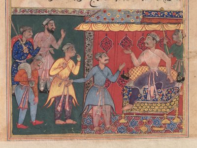 Contos de um papagaio Tuti-nama: A décima segunda noite: O rei Bhojaraja tenta em vão averiguar ..., c. 1 de Unbekannt