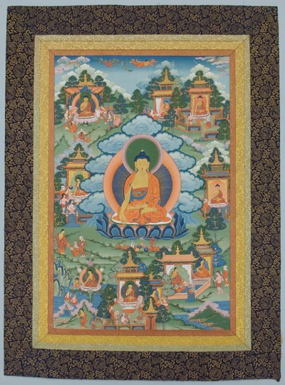 Tangka com Buda, século XIX. de Unbekannt