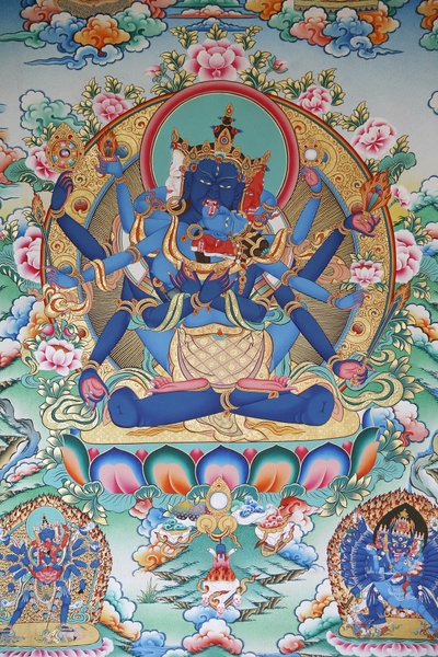 Tantrisme : deusa tântrica tibetana. Mosteiro de Kopan, Kathmandu, Nepal de Unbekannt