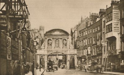 Temple Bar: o limite da cidade na costa no ano de 1878, c1935. de Unbekannt