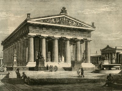 Templo de Paestum, restaurado, 1890. de Unbekannt