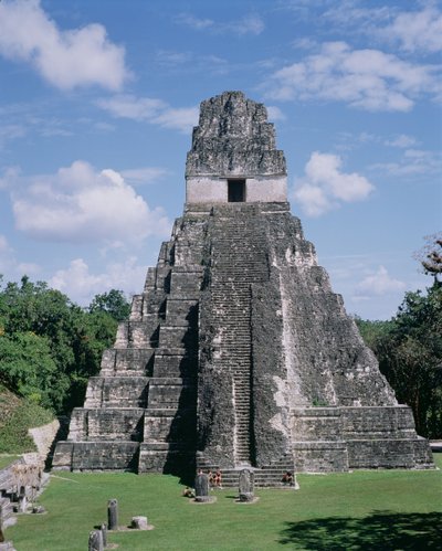 Templo do Jaguar (Templo 1) Mayan, Período Clássico Final c.600-900 (foto) de Unbekannt