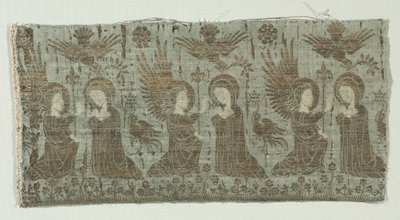 Fragmento Têxtil com a Anunciação, 1370-1400. de Unbekannt