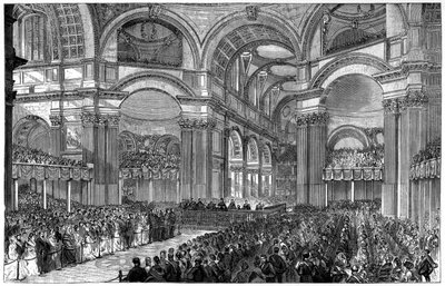 Serviço de ação de graças na Catedral de St Pauls, Londres, 1900 de Unbekannt