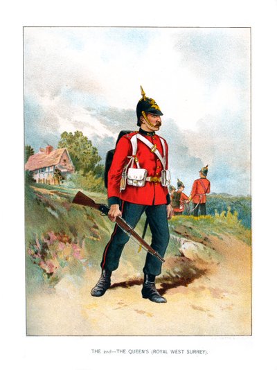 2º, The Queens Royal West Surrey, c1890 de Unbekannt