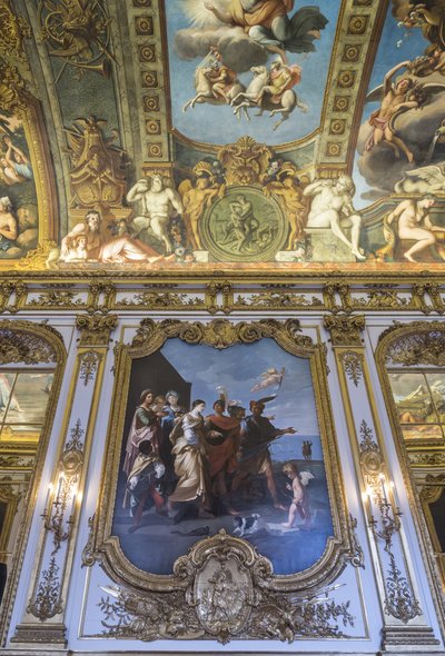 O rapto de Helene por Paris, cópia das oficinas do Louvre de Unbekannt