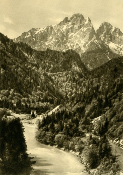 O Admonter Reichenstein, Parque Nacional Gesäuse, Styria, Áustria, c1935. de Unbekannt