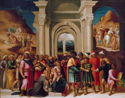 A Adoração dos Reis Magos, c1530 de Unbekannt