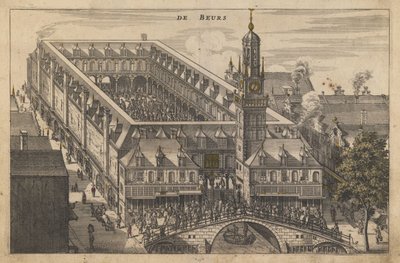 A Bolsa de Valores de Amsterdã, no início do século XVII. de Unbekannt