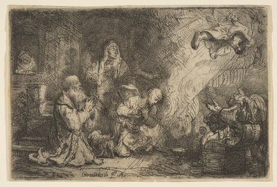 O anjo que parte da família de Tobias, 1641. de Unbekannt