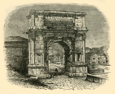 O Arco de Tito, Roma, 1890. de Unbekannt