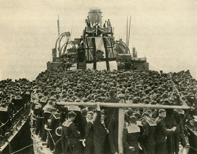 O Arcebispo de York visita marinheiros britânicos da Marinha Real, Primeira Guerra Mundial, 1914, c1920. de Unbekannt