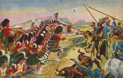 Os Highlanders de Argyll & Sutherland. A fina linha vermelha em Balaclava, 1854, 1939 de Unbekannt