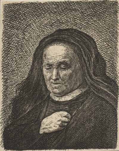 A Mãe do Artista com a Mão no Peito, Século XVIII., Século XVIII. de Unbekannt