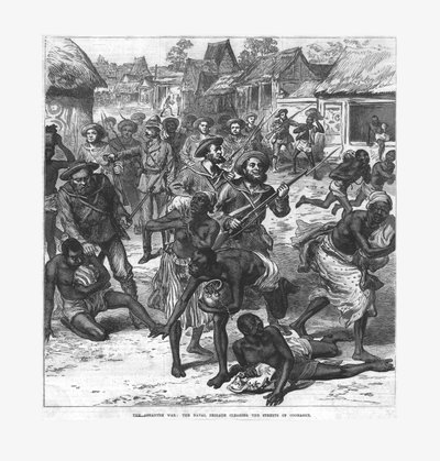 A Guerra Ashantee: a Brigada Naval que Limpa as Ruas de Coomassie, 1874. de Unbekannt