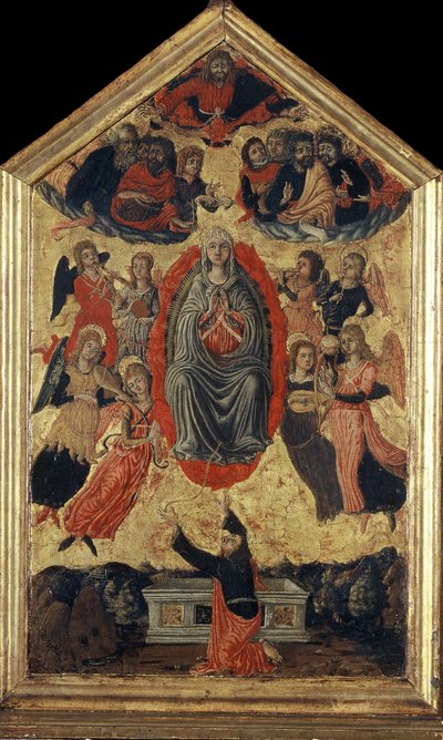 A Assunção da Bem-Aventurada Virgem Maria e o Cinturão de Tomás, século XV. de Unbekannt