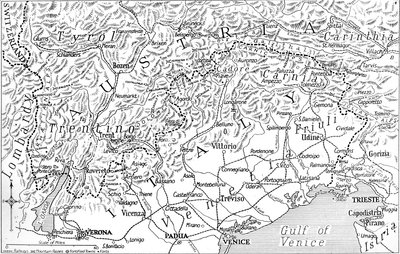 A fronteira austríaca da Itália, 1915 de Unbekannt