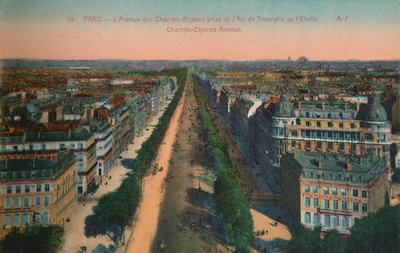 A Avenue des Champs-Elysees, Paris, c1920 de Unbekannt