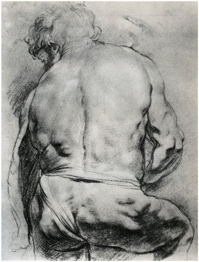As costas de um homem nu, c1610 1958 de Unbekannt