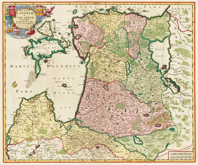 Do Mar Báltico: ducatus Livonia e Curlandiae Nova, 1705 de Unbekannt