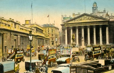 Banco da Inglaterra e Royal Exchange, Londres, c1910. de Unbekannt
