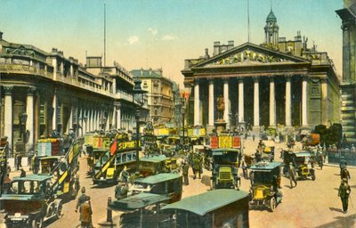 Banco da Inglaterra e Royal Exchange, Londres, c1910. de Unbekannt