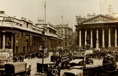 Banco da Inglaterra e Royal Exchange, Londres, c1910. de Unbekannt