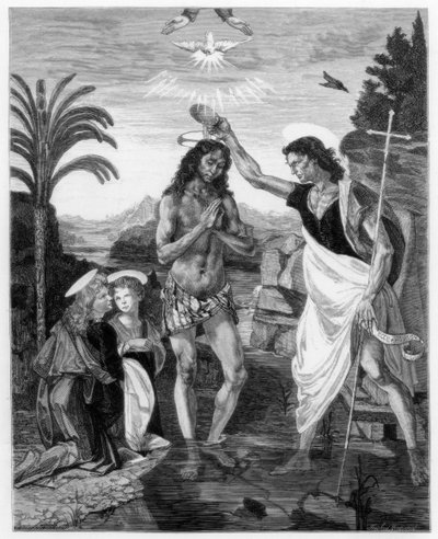 O Batismo de Cristo, 1472-1475 1870 de Unbekannt