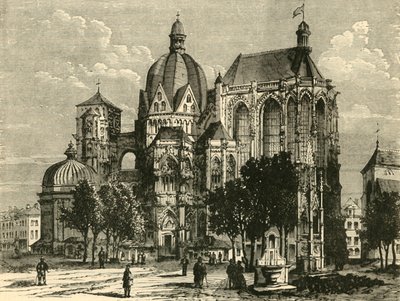 A Basílica de Aachen, ou Aix-La-Chapelle, 1890. de Unbekannt
