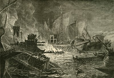 A Batalha de Actium, 1890. de Unbekannt