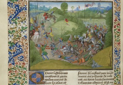 A Batalha de Aljubarrota em 14 de agosto de 1385, ca 1470-1475. de Unbekannt