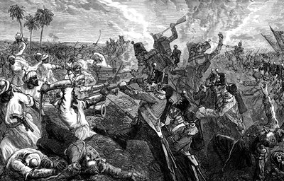 A Batalha de Ferozzes, Índia, 1845, 1900 de Unbekannt