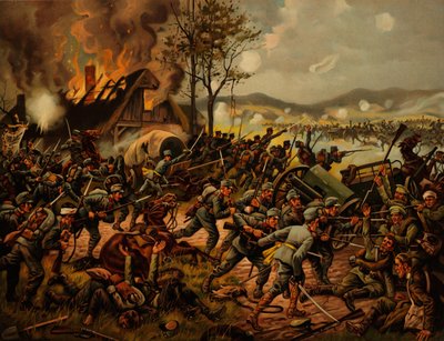 A Batalha de Krasnik começou em 23 de agosto de 1914 de Unbekannt