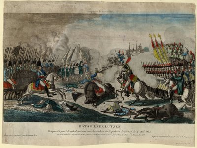 A Batalha de Lützen, 1813 de Unbekannt