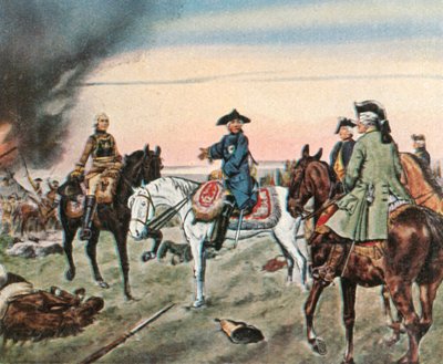 A Batalha de Zorndorf, 25 de agosto de 1758, 1936. de Unbekannt
